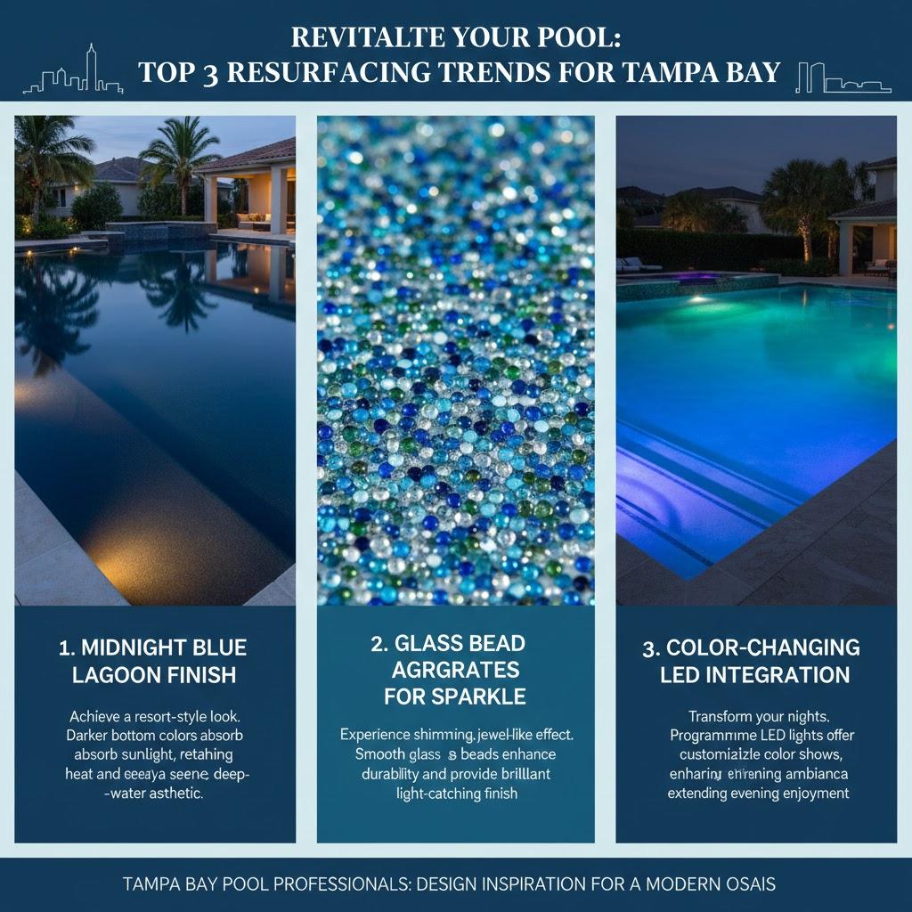 Top 3 Pool Resurfacing Trends for Tampa Bay Homeowners